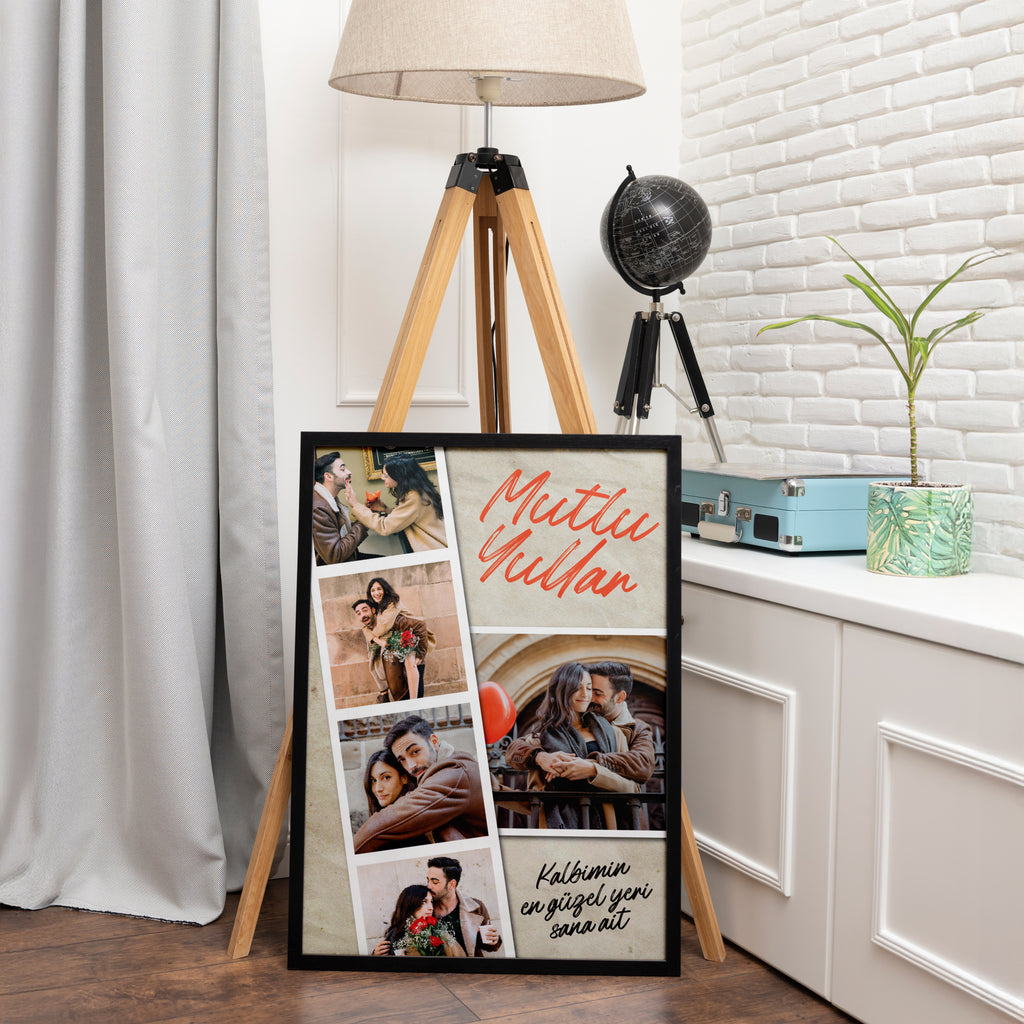 Kişiye Özel Fotoğraflı Çerçeve – Mutlu Yıllar Tasarımı