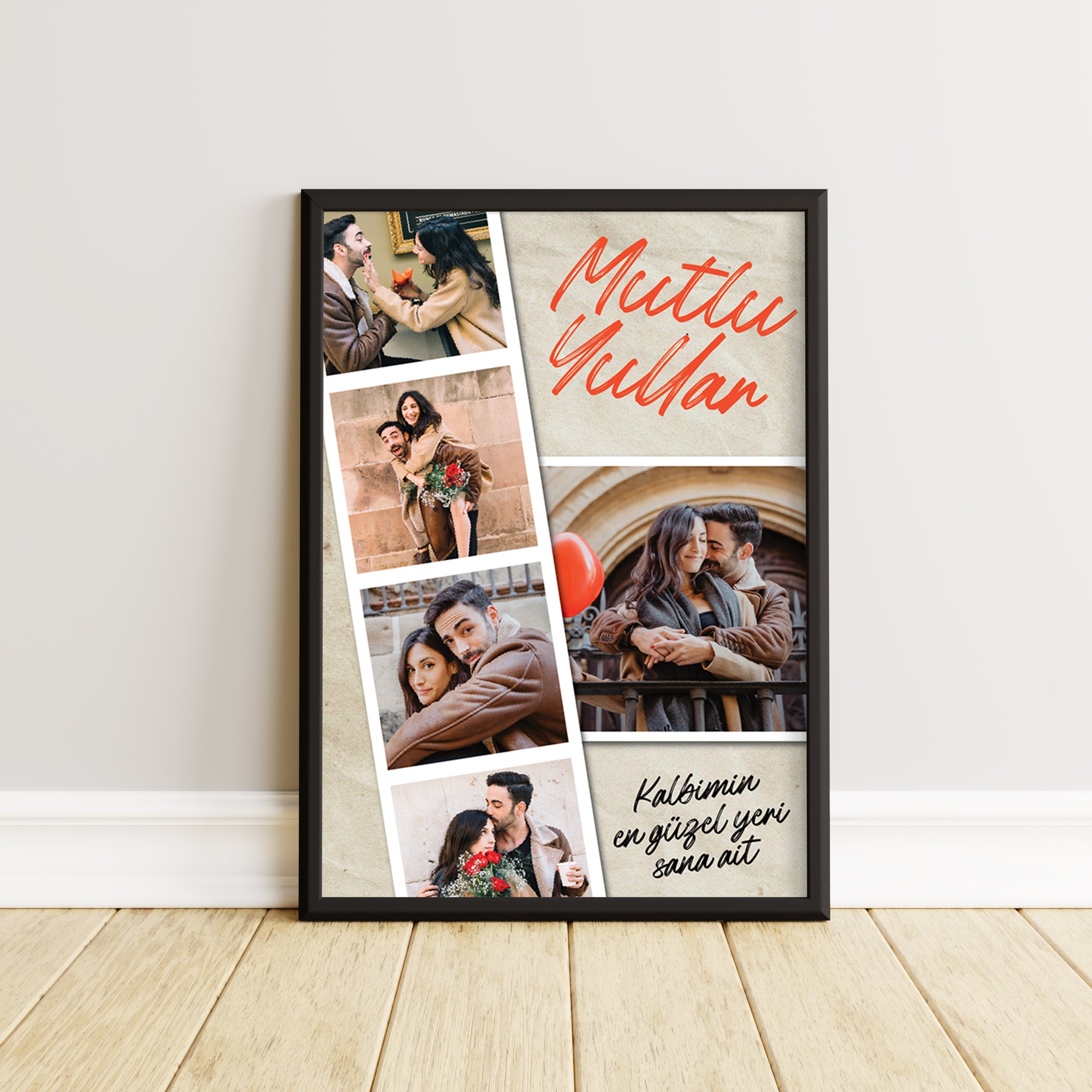 Kişiye Özel Fotoğraflı Çerçeve – Mutlu Yıllar Tasarımı
