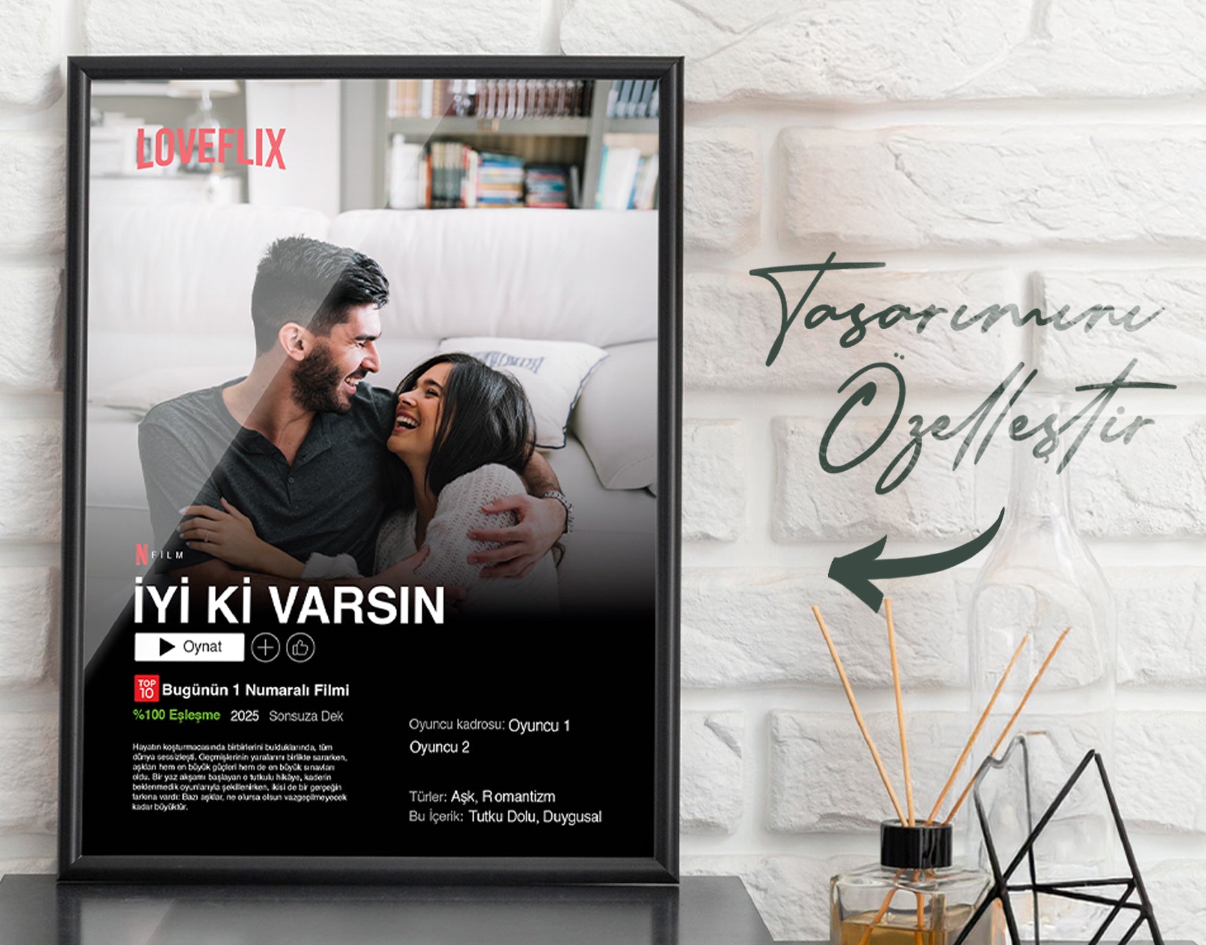 Sevgililere Özel Netflix Poster Tablosu